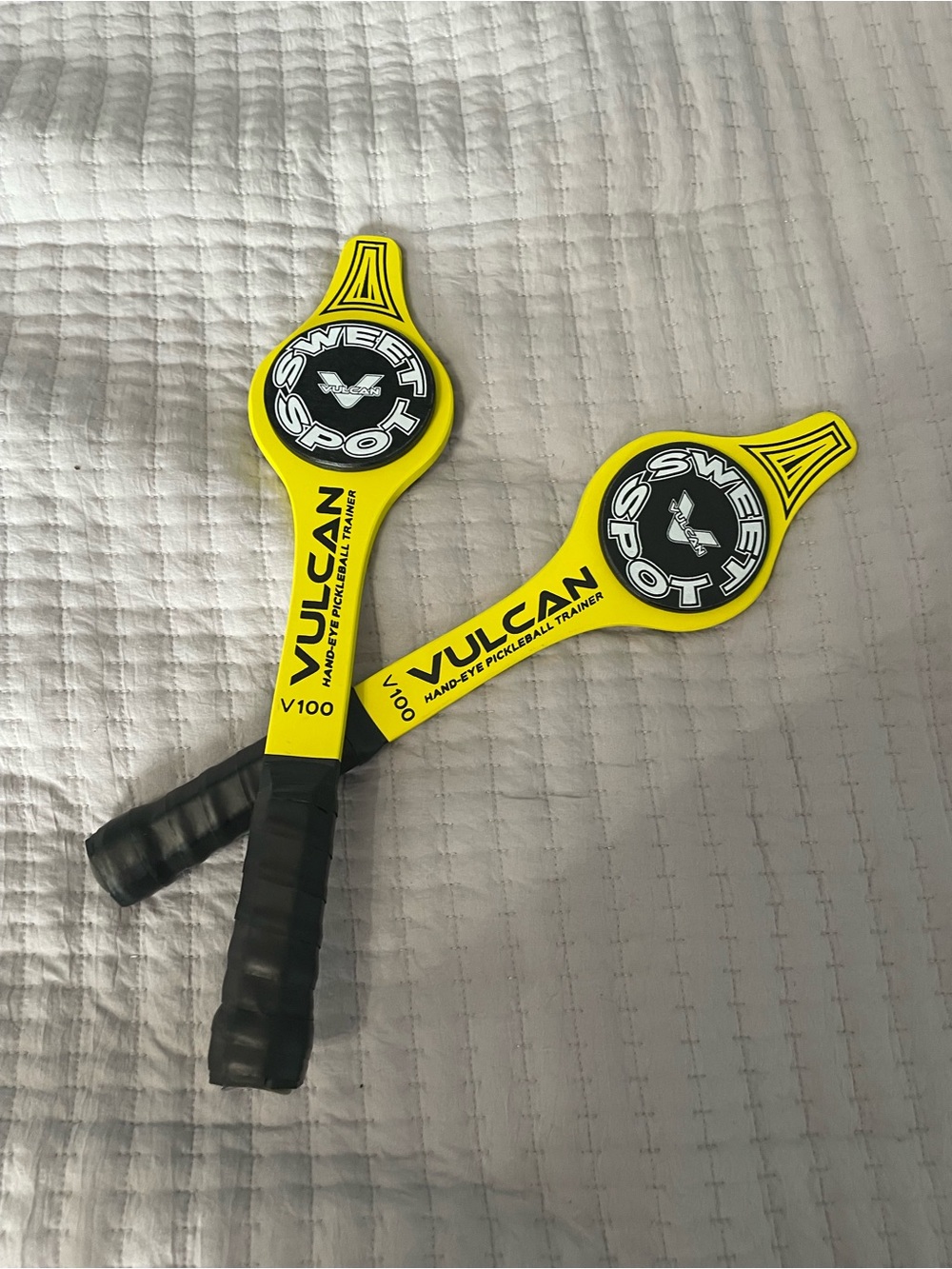 Vulcan V100 Sweet Spot Hand-Eye Pickleball Trainer Set of 2 — Yellow